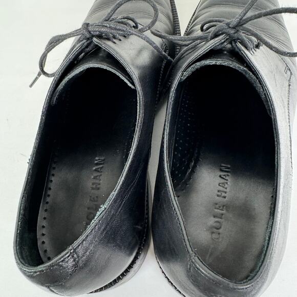 Cole Haan Benton Plain Derby Dress Shoe Mens Black Leather C24119 Size 8.5 - Picture 5 of 6